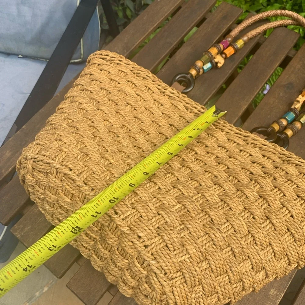 Beautiful Woven Cappelli Bag with 🐈 and Other Decorative Beads